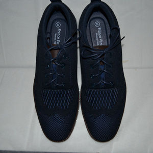 Franco Vannuci Men's Knit Oxford-Style Shoes - Nav